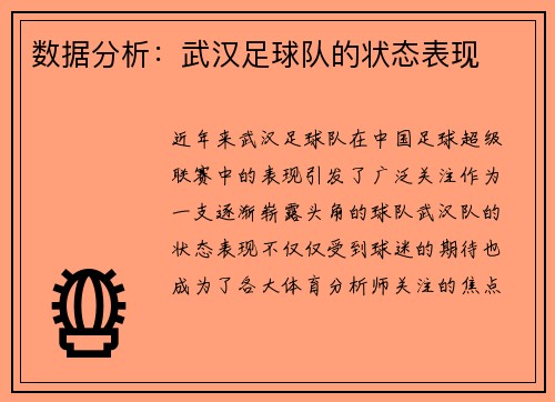 数据分析：武汉足球队的状态表现